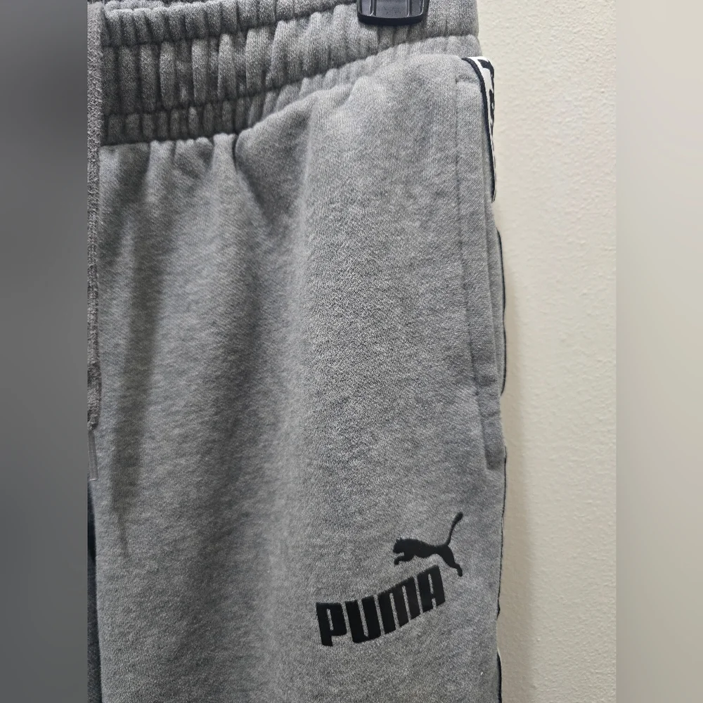 ​PUMA Gray Logo Tape Joggers